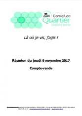 Conseil de quartier Grand Centre 9 novembre 2017