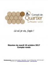 Conseil de quartier La Mouline Le Gô 10 octobre 2017