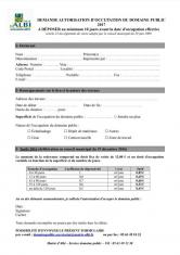 Formulaire de demande d’occupation du domaine public pour travaux 
