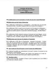 Conseil municipal 24 avril 2017