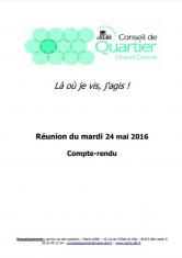 Conseil de quartier, compte rendu : Grand Centre 24 mai 2016