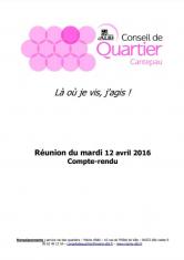 Conseil de quartier, compte rendu : Cantepau 12 avril 2016