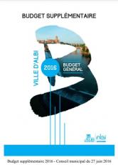 Budget Supplémentaire 2016 - Présentation