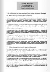 Compte-rendu du conseil municipal - 28 septembre 2015