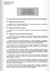Compte-rendu du conseil municipal - 29 septembre 2014