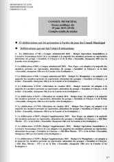 Compte-rendu du conseil municipal - 29 juin 2015