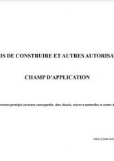 Champ d’application du permis de construire
