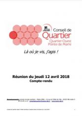 Conseil de quartier Quartier Ouest 12 avril 2018