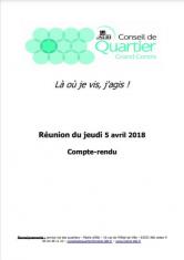 Conseil de quartier Grand Centre 5 avril 2018