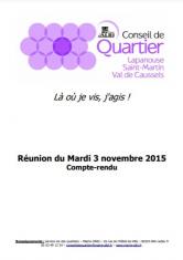 Conseil de quartier Lapanouse - novembre 2015