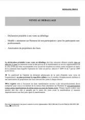 Déclaration préalable à une vente au déballage sur le domaine privé