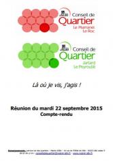 Conseil de quartier : Marranel Jarlard - septembre 2015