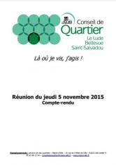 Conseil de quartier : Lude Bellevue - novembre 2015