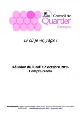 Conseil de quartier, compte rendu : Cantepau 17 octobre 2016