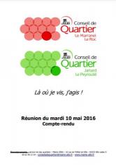 Conseil de quartier, compte rendu : Marranel Jarlard 10 mai 2016