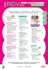 Activités et animations mars-avril 2023 à la Maison de quartier-centre social de Cantepau