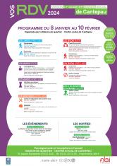 Activités et animations du 8 janvier au 10 février 2024 à la maison de quartier-centre social de Cantepau