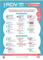 Activités vacances printemps 2024 à la maison de quartier-centre social de Cantepau