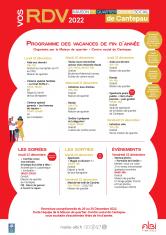 Activités et animations vacances de fin d'année 2022 à la Maison de quartier - Centre social de Cantepau