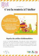 L'Atelier centre social Lapanouse mois de septembre 2020