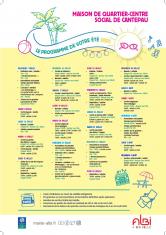Programme d'été de la Maison de quartier-Centre social de Cantepau 