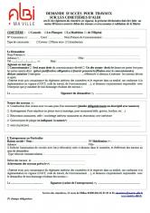 Demande d'accès pour travaux sur les cimetières d'Albi