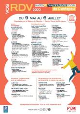 Activités et animations à la maison de quartier-centre social de Cantepau - mois de mai