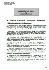 Conseil municipal du  27 mai 2020