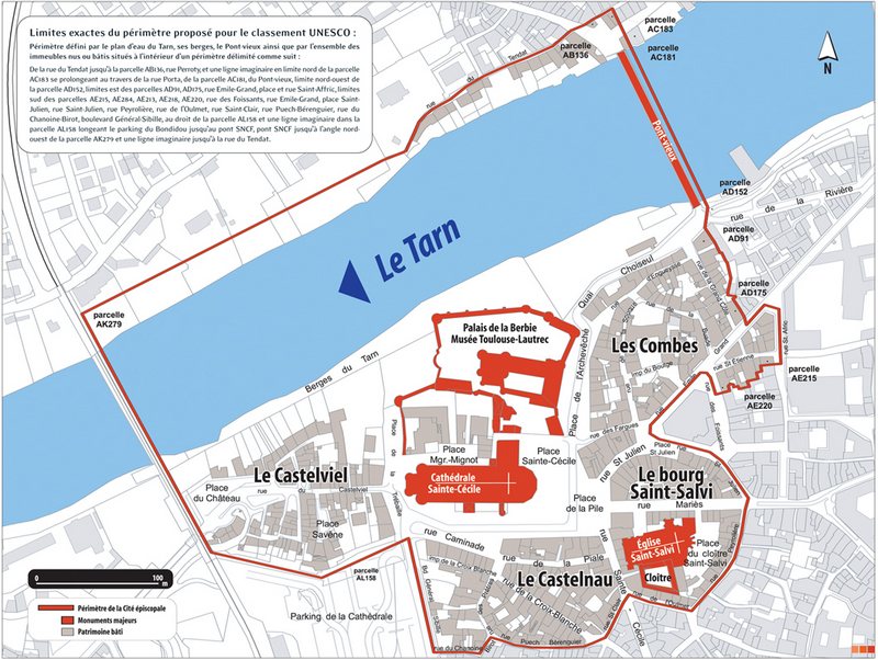 Le périmètre de la Cité épiscopale d’Albi s'étend sur 19,47 hectares. © Ville d'Albi